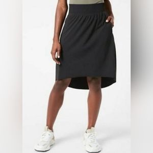 Athleta cosmic skirt zip pockets black size xs